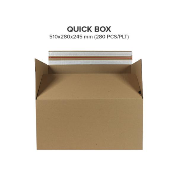 Quickbox 510x280x245 mm med 2 tejper