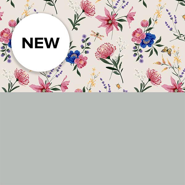 Presentpapper 3693 Avenue Des Fleurs Beige 55cm x100m