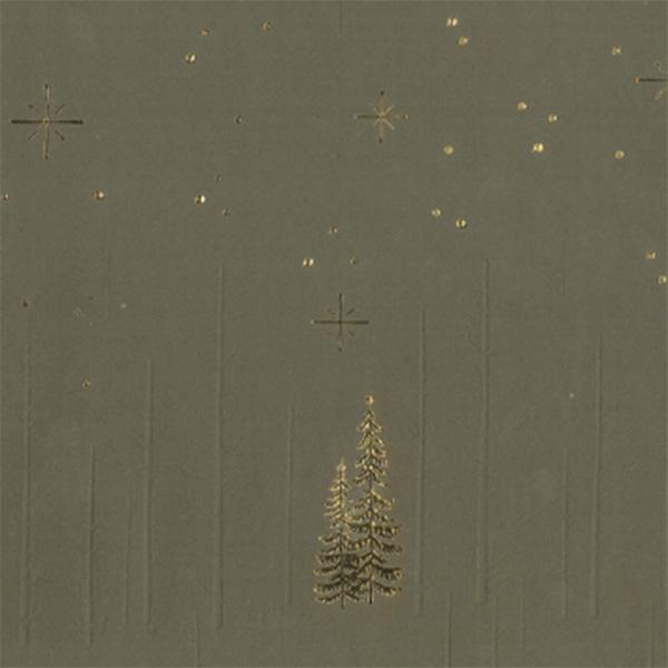 Julpapper 6483 Green Forrest Star Night 55 cm