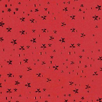 Julpapper 6491 Little Stars Red 55cm x100 m