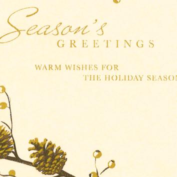 Julpapper 6493 Christmas Branch Beige 55cm x100m