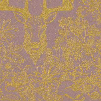Julpapper 6497 Golden Deer Antique Rose 55cm x100m