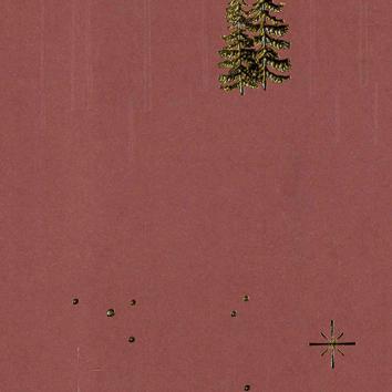 Julpapper 6502 Forrest Star Night Bordeaux 55cm x100m