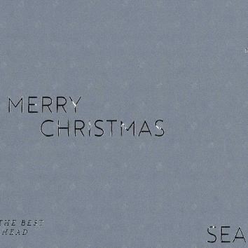 Julpapper 6504 Christmas Greetings Dark Grey 55cm x 80m