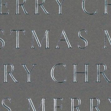 Julpapper 6508 Slender Merry Christmas Dark Grey 55cm x100m