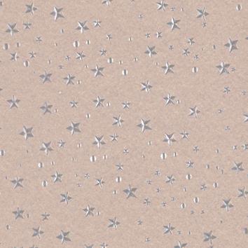 Julpapper 6509 Little Stars Grey 55cm x100m