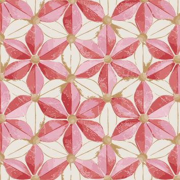 Christmas paper 6532 Christmas Star and Sprinkles Red 55cm x 100m