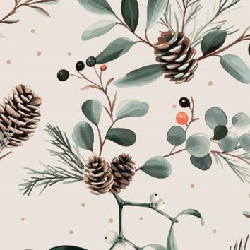 Christmas paper 6533 Christmas Berries 55cm x 100m