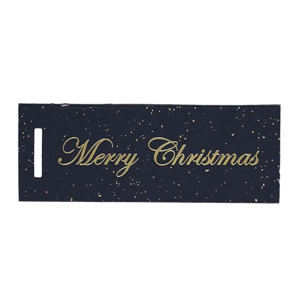 Tag Merry Christmas Gold Dust Svart 90 st