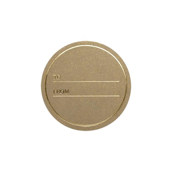 To & From round lable mat/glossy Gold 500 st