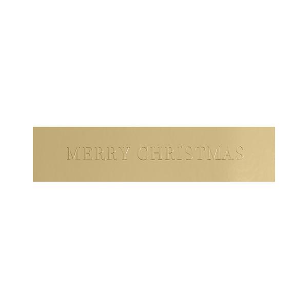 Etiket Merry Christmas 150x35mm Guld 200