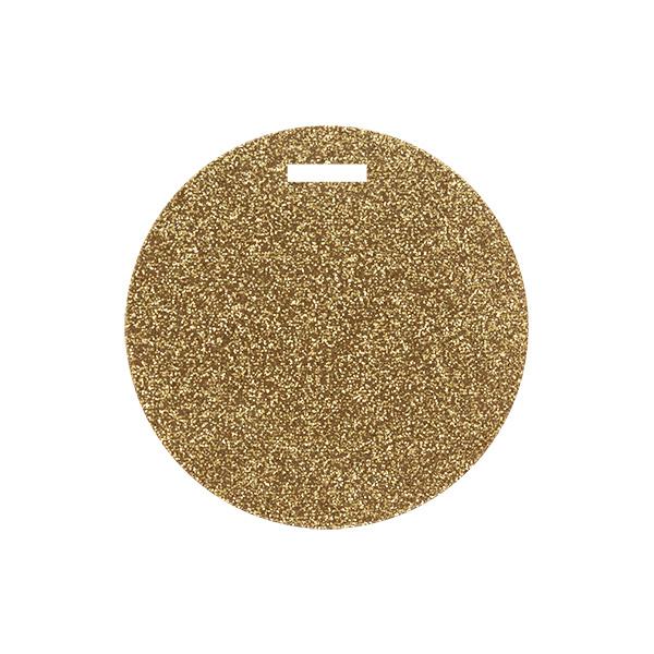 To & From round Ø 80mm Guld Glitter 90 st.