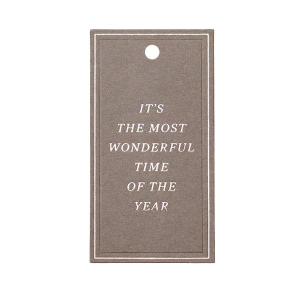 To & From Tag Christmas Greatings Grå 90st