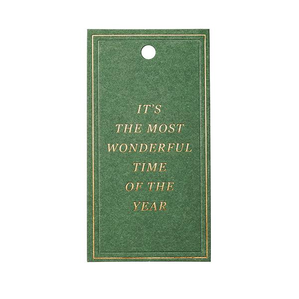 To & From Tag Christmas Greatings Grön 90st