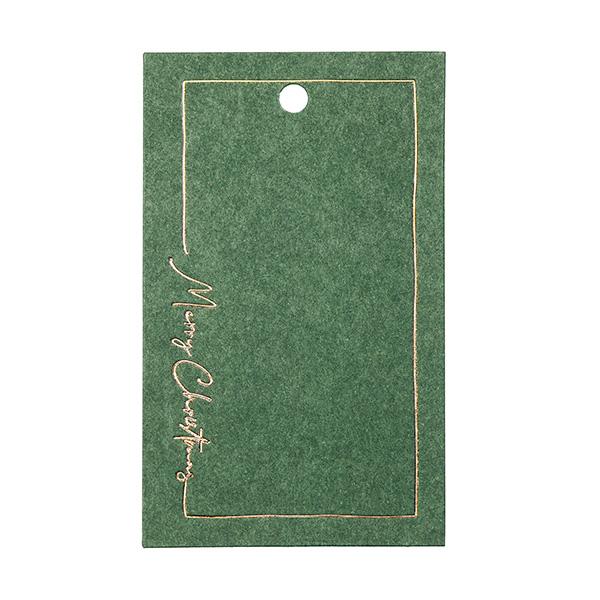 To & From Tag Christmas Greatings card Grön 90st.