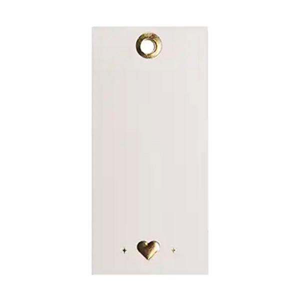 Hang Tag 40x85mm Vit m Guldfolie (90)