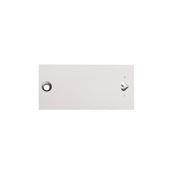 Hang Tag 40x85mm Vit m Silverfolie (90)