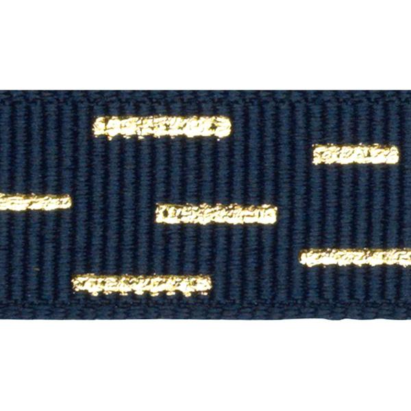 Presentband Navy med guldband 15mm