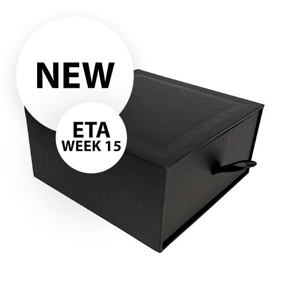 Draglåda ask med band Svart 10x10x5cm