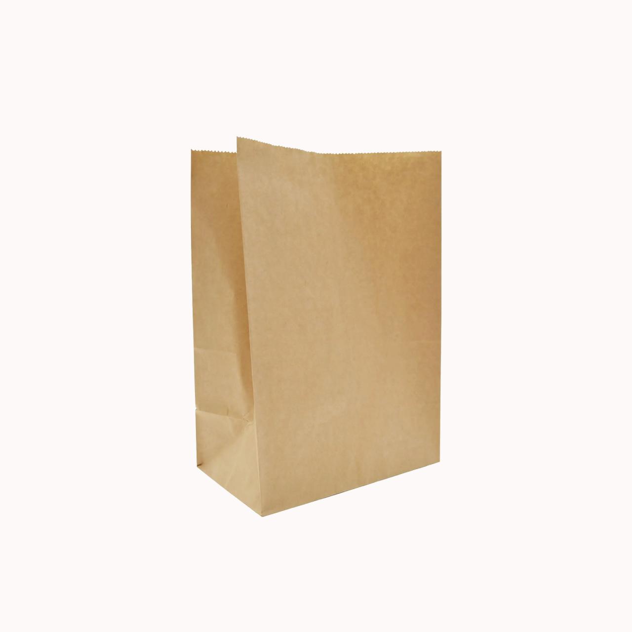 Papirspose m/klodsbund, 8 L, 400 stk.