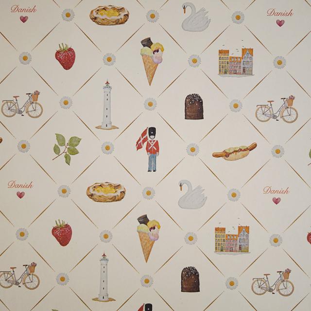 Gavepapir, Danish by Annemette Voss, 57 cm x 120 m