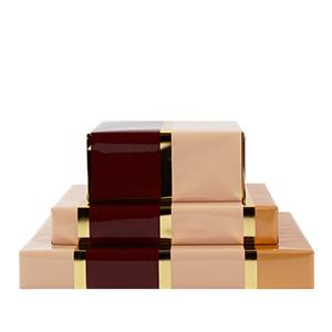 Presentpapper Gyllene ristningar/nude 50cm x 100m