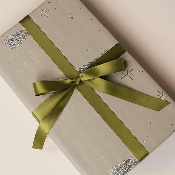 Julpapper 6510 Forrest Star Night Grey Green 55cm x100m