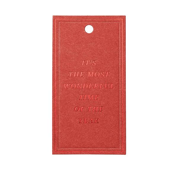 To & From Tag Christmas Greatings Röd 90st