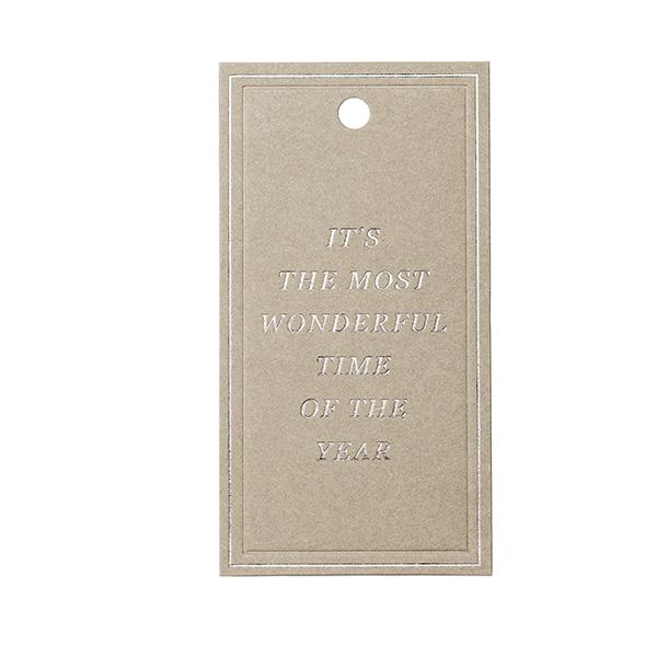 To & From Tag Christmas Greatings Beige 90st